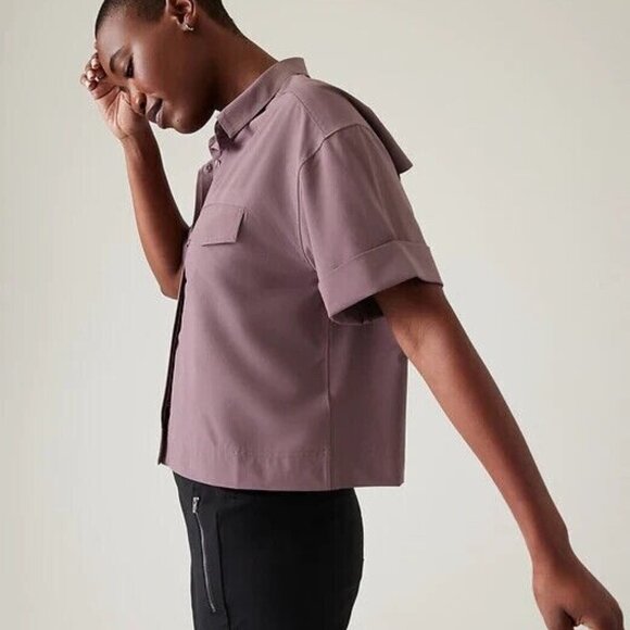 Athleta | Hike Packable Top In Damask Mauve - Picture 4 of 13